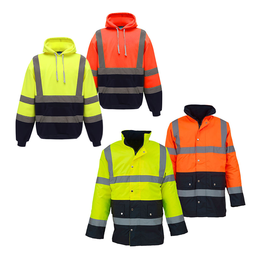 National Apparels Construction Reflective Clothes Safety Reflective Jacket High Visibility Workwear Safety Workers Bomber Waterproof Jacket